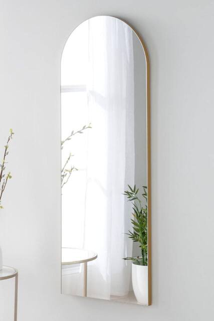 Yearn Mirrors Minimal Arch Gold Dressing Mirror 120x45cm - Size: 120x45 cm - image 1