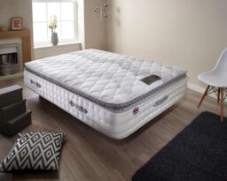 "Somnior Eleanor Linen Divan Bed Set with Pillowtop Mattress & 54"" Headboard in Mid Grey - Size: Small Single" - thumbnail 8