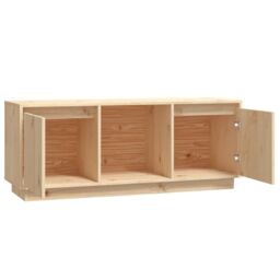 Berkfield Home TV Cabinet 110.5x35x44 cm Solid Wood Pine in Brown - thumbnail 5