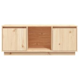 Berkfield Home TV Cabinet 110.5x35x44 cm Solid Wood Pine in Brown - thumbnail 6