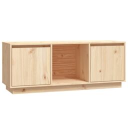 Berkfield Home TV Cabinet 110.5x35x44 cm Solid Wood Pine in Brown - thumbnail 2