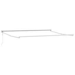 Berkfield Home Manual Retractable Awning with LED Green & White 400x350 cm - thumbnail 5