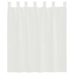 Berkfield Home Voile Curtains with Rod Pockets 2 pcs White - thumbnail 4