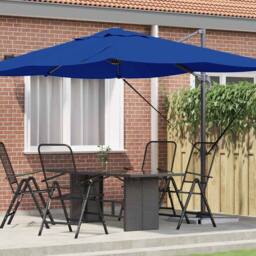 Berkfield Home Modern Azure Blue Cantilever Umbrella Azure Blue - thumbnail 2