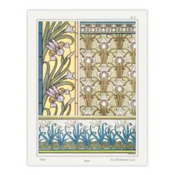 Artery8 Maurice Pillard Verneuil Framed Wall Art Print Iris Floral Patterns in Green - Size: A4 - thumbnail 3