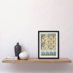 Artery8 Maurice Pillard Verneuil Framed Wall Art Print Iris Floral Patterns in Green - Size: A4 - thumbnail 2