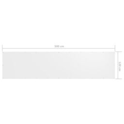 Berkfield Home Balcony Screen White 120x500 cm Oxford Fabric - thumbnail 5