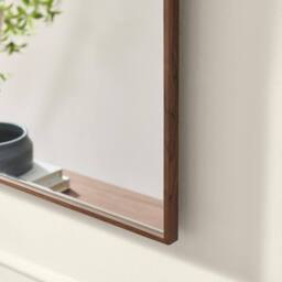 FurnitureboxUK Inga Walnut Wood Long Rectangle 120x80cm Wall Mirror - Size: 120x80 cm - thumbnail 5