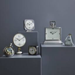 The Libra Company Large Paperweight Clock - Aluminum/Glass - L13 x W15 x H15 cm in Silver - thumbnail 3