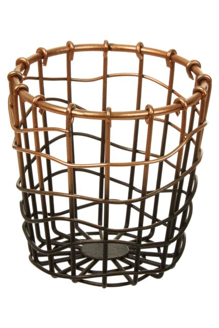Orsina Black & Gold Wireframe Storage Pot, Decorative Baskets for Shelves, Space-saving Basket For Home & Office - image 1