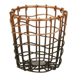 Orsina Black & Gold Wireframe Storage Pot, Decorative Baskets for Shelves, Space-saving Basket For Home & Office - thumbnail 3
