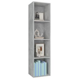Berkfield Home Book Cabinet/TV Cabinet Concrete Grey 36x30x143 cm Engineered Wood - Size: 36 x 30 x 143 cm - thumbnail 3