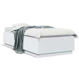 Berkfield Home Bed Frame with LED without Mattress White 100x200 cm - thumbnail 5