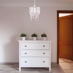 First Choice Lighting Chrome & Pink Jewels Light Shade - thumbnail 4