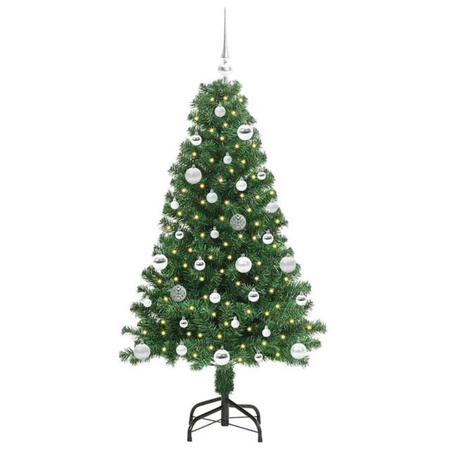 Berkfield Home Green Artificial Christmas Tree with 150 LEDs with Stand Green 150 cm - image 1