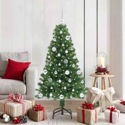 Berkfield Home Green Artificial Christmas Tree with 150 LEDs with Stand Green 150 cm - thumbnail 2