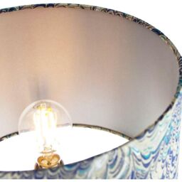 Happy Homewares Contemporary & Vivid Peacock Print Table/Pendant Lamp Shade in Soft Cotton - Size: 16 inches - thumbnail 3