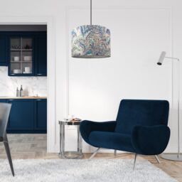 Happy Homewares Contemporary & Vivid Peacock Print Table/Pendant Lamp Shade in Soft Cotton - Size: 16 inches - thumbnail 6