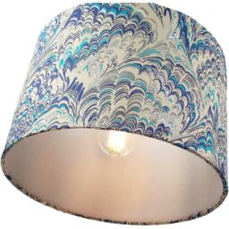 Happy Homewares Contemporary & Vivid Peacock Print Table/Pendant Lamp Shade in Soft Cotton - Size: 16 inches - thumbnail 4