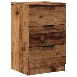 Berkfield Home Bedside Cabinet Old Wood 40x36x65 cm Engineered Wood in Brown - Size: 40 x 36 x 65 cm - thumbnail 1