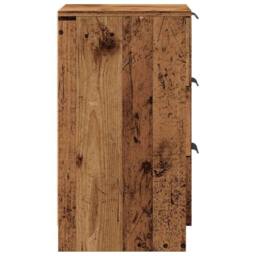 Berkfield Home Bedside Cabinet Old Wood 40x36x65 cm Engineered Wood in Brown - Size: 40 x 36 x 65 cm - thumbnail 6
