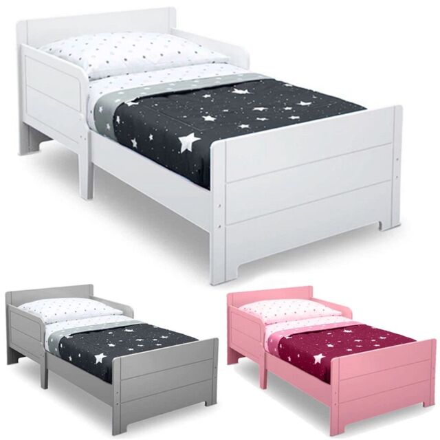 EONLION Classic Wooden Toddler Bed Safety Rail Guard - For Kids Boys & Girls in White - image 1