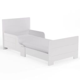 EONLION Classic Wooden Toddler Bed Safety Rail Guard - For Kids Boys & Girls in White - thumbnail 8