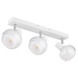 Netlighting Tokki Ceiling Spotlight Bar White Matt Clear Glass Shade 3x E14 - thumbnail 2