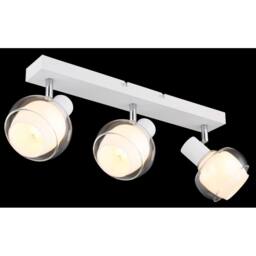 Netlighting Tokki Ceiling Spotlight Bar White Matt Clear Glass Shade 3x E14 - thumbnail 5