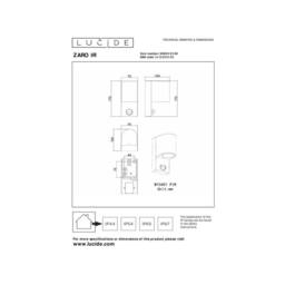 Netlighting Lucide ZARO IR Wall spotlight Outdoor 1xGU10 IP65 Black - thumbnail 5