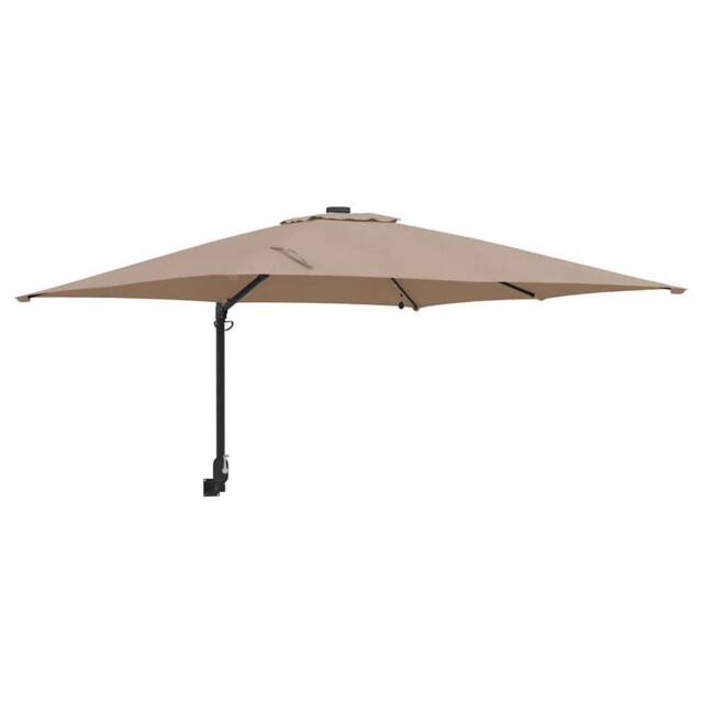 Berkfield Home Garden Parasol Taupe 248, 5 x 247, 5 x 119 cm Fabric - image 1