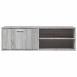 Berkfield Home TV Cabinet Grey Sonoma 120x34x37 cm Engineered Wood - Size: 120 x 34 x 37 cm - thumbnail 4