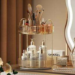KORVIXA Cosmetic Storage Box Perfume Display Stand in Gold - thumbnail 5