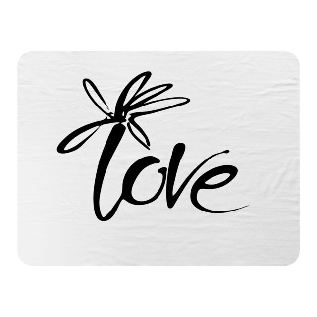 Benjamin Tate Design Love Type Blanket in Natural - Size: 120 cm x 150 cm - image 1
