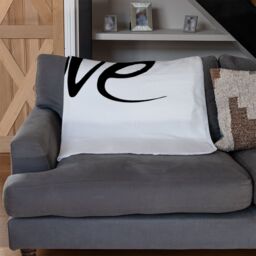 Benjamin Tate Design Love Type Blanket in Natural - Size: 120 cm x 150 cm - thumbnail 2