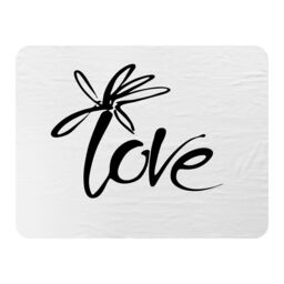 Benjamin Tate Design Love Type Blanket in Natural - Size: 120 cm x 150 cm - thumbnail 1