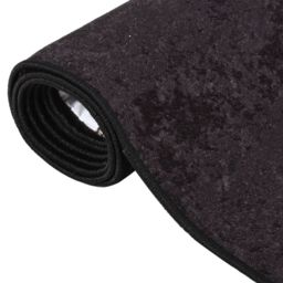 Berkfield Home Rug Washable 190x300 cm Anthracite Anti Slip in Black - Size: 100 cm diameter - thumbnail 2