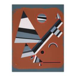 "Artery8 Gris Grey Abstract Painting Kandinsky Wall Art Poster Print - Size: W12"" x H16""" - thumbnail 1