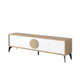 Decortie Gora' Modern TV Unit with 4 Door Flap Stay 180cm in White - Size: 1 Pack - thumbnail 2