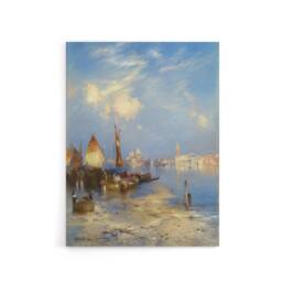 "Artery8 Thomas Moran A View of Venice Grand Canal Canvas Wall Art Print in Blue - Size: W12"" x H16""" - thumbnail 1
