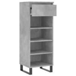 Berkfield Home Shoe Cabinet Concrete Grey 40x36x105 cm Engineered Wood - Size: 40 x 36 x 105 cm - thumbnail 6