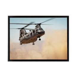 "Artery8 Sea Knight Helicopter CH 46E US Marine Corps Framed Canvas Wall Art Print - Size: W18"" x H24""" - thumbnail 1