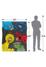 Sesame Street Characters All Around Silky Touch Super Soft Throw Blanket 152 X 127 cm in White - thumbnail 5