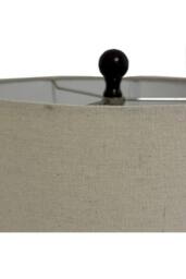 KDMD Sepia Shadows Squat Table Lamp with Linen Shade Warm in Brown - thumbnail 3