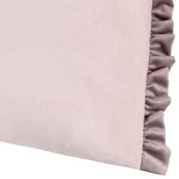 Wylder Tilly Velvet Frill Reversible Cushion in Pale Pink - Size: 30 cm x 50 cm - thumbnail 3