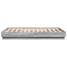 Berkfield Home Durable Bed Frame without Mattress Grey Sonoma 120x190 cm Small Double - thumbnail 5