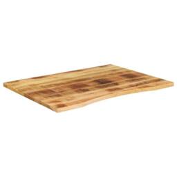Berkfield Home Desk Top with Curve 110x80x2.5 cm Solid Wood Rough Mango in Brown - thumbnail 1