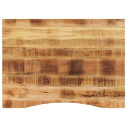 Berkfield Home Desk Top with Curve 110x80x2.5 cm Solid Wood Rough Mango in Brown - thumbnail 2