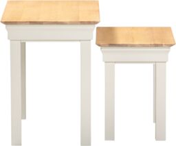 Seconique Bordeaux Nest of 2 Tables (Fully Assembled) in Ivory - thumbnail 5