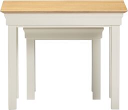 Seconique Bordeaux Nest of 2 Tables (Fully Assembled) in Ivory - thumbnail 4